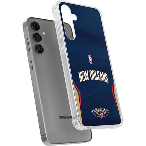 NBA New Orleans Pelicans Jersey Galaxy S24 Plus Clear Case