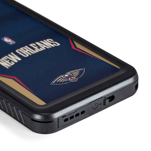 NBA New Orleans Pelicans Jersey Galaxy S24 Plus Waterproof Case