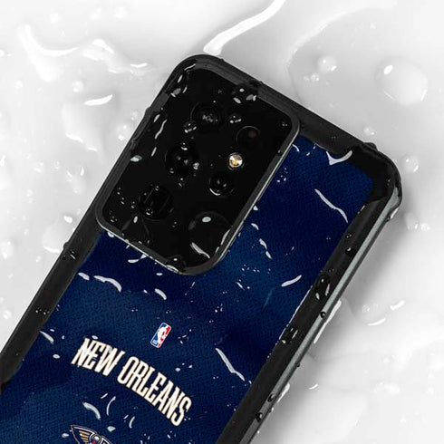 NBA New Orleans Pelicans Jersey Galaxy S24 Ultra Waterproof Case