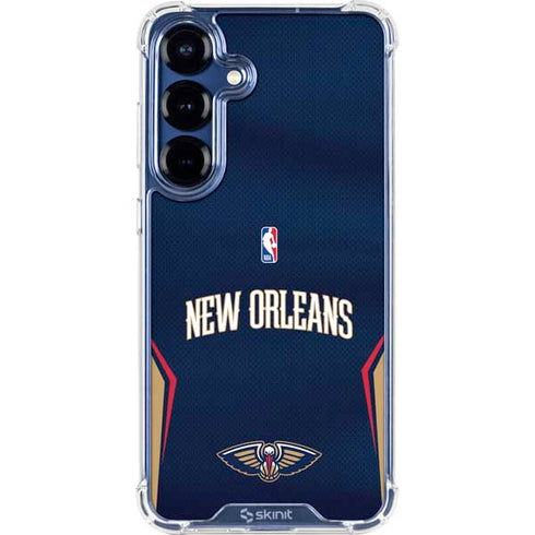 NBA New Orleans Pelicans Jersey Galaxy S25 Plus Clear Case