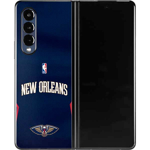 NBA New Orleans Pelicans Jersey Galaxy Z Fold3 5G Skin