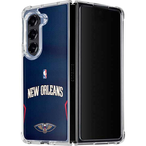 NBA New Orleans Pelicans Jersey Galaxy Z Fold5 5G Clear Case