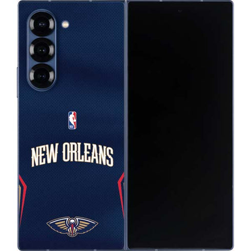 NBA New Orleans Pelicans Jersey Galaxy Z Fold6 Skin