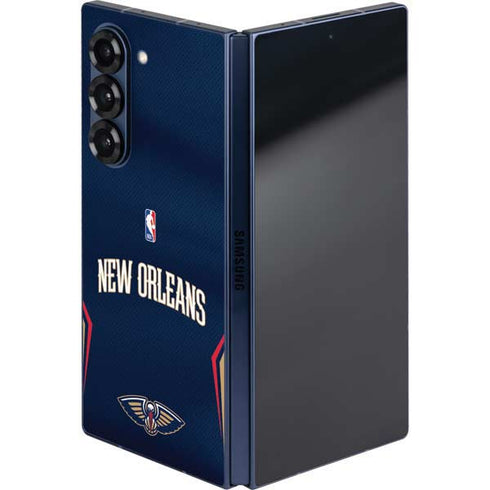 NBA New Orleans Pelicans Jersey Galaxy Z Fold6 Skin
