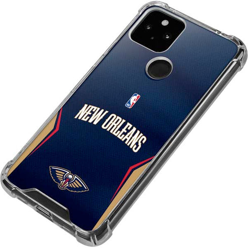 NBA New Orleans Pelicans Jersey Google Pixel 4a 5G Clear Case