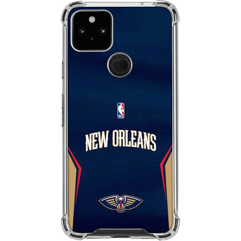 NBA New Orleans Pelicans Jersey Google Pixel 5a 5G Clear Case