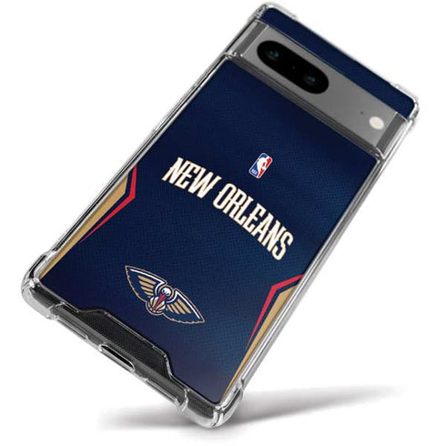 NBA New Orleans Pelicans Jersey Google Pixel 8a Clear Case
