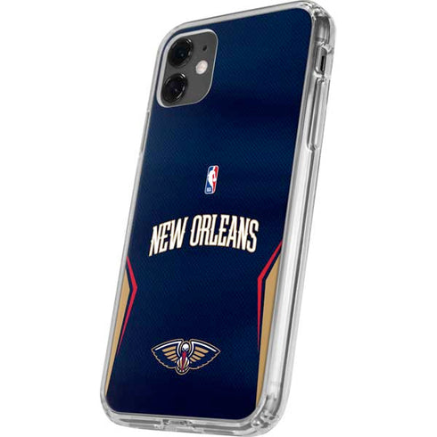 NBA New Orleans Pelicans Jersey iPhone 11 Clear Case