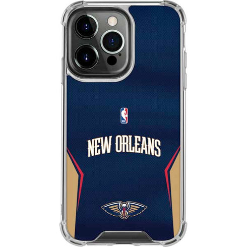 NBA New Orleans Pelicans Jersey iPhone 13 Pro Clear Case