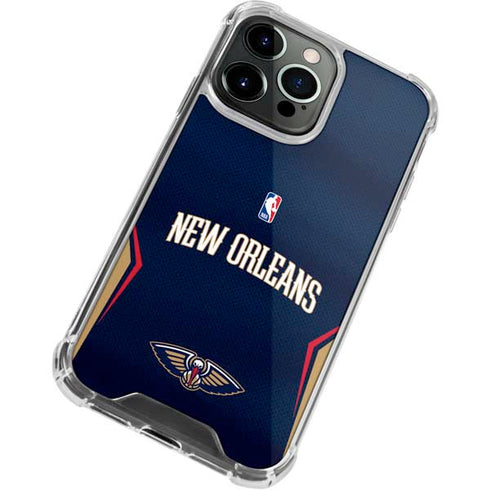 NBA New Orleans Pelicans Jersey iPhone 13 Pro Clear Case