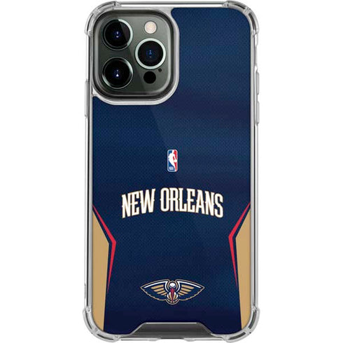 NBA New Orleans Pelicans Jersey iPhone 13 Pro Max Clear Case