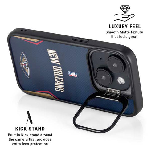 NBA New Orleans Pelicans Jersey iPhone 14 Plus Kickstand Case