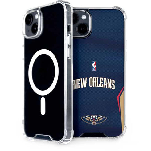 NBA New Orleans Pelicans Jersey iPhone 15 MagSafe Case