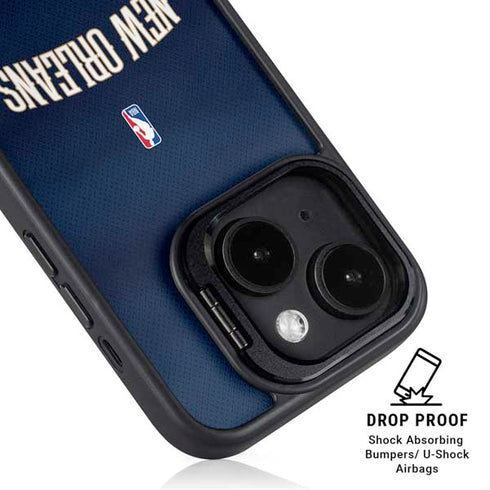 NBA New Orleans Pelicans Jersey iPhone 15 Plus Kickstand Case