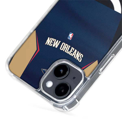 NBA New Orleans Pelicans Jersey iPhone 15 Plus MagSafe Case
