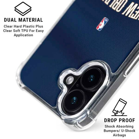 NBA New Orleans Pelicans Jersey iPhone 16 Clear Case