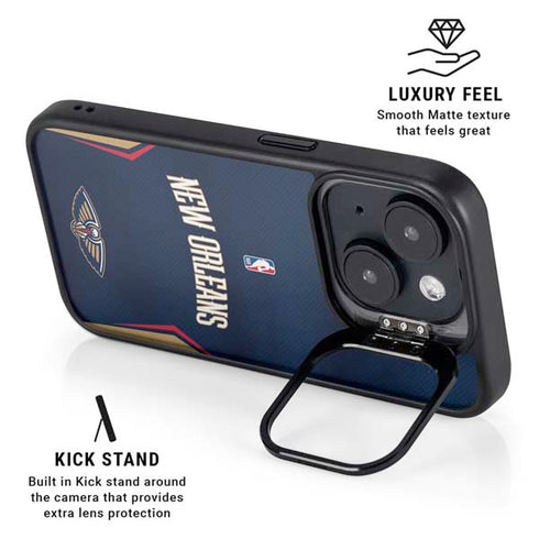 NBA New Orleans Pelicans Jersey iPhone 16 Plus Kickstand Case