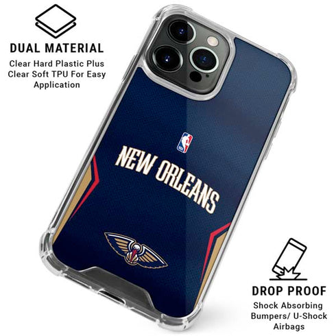 NBA New Orleans Pelicans Jersey iPhone 16 Pro Clear Case