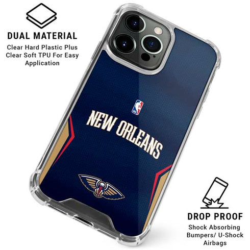NBA New Orleans Pelicans Jersey iPhone 16 Pro Max Clear Case