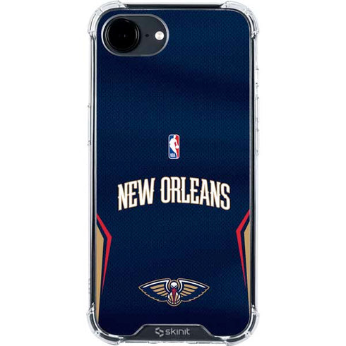 NBA New Orleans Pelicans Jersey iPhone 16e Clear Case