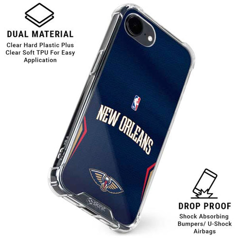 NBA New Orleans Pelicans Jersey iPhone 16e Clear Case