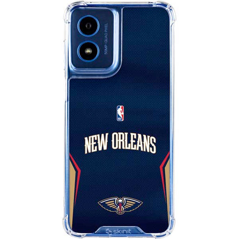 NBA New Orleans Pelicans Jersey Moto G 5G (2024) Clear Case