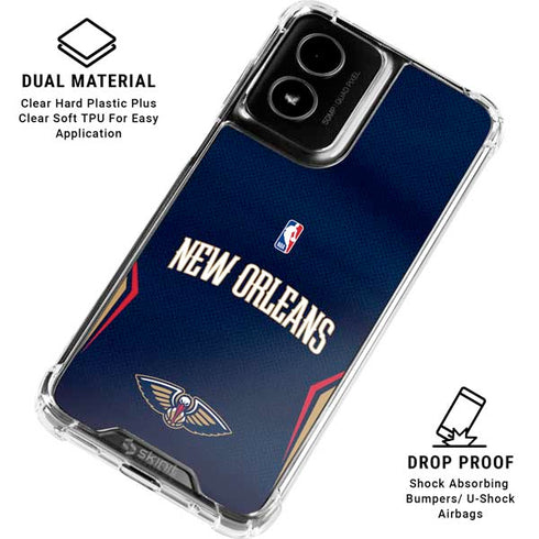 NBA New Orleans Pelicans Jersey Moto G Power 5G (2024) Clear Case