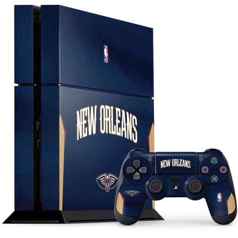 NBA New Orleans Pelicans Jersey PS4 Console and Controller Bundle Skin