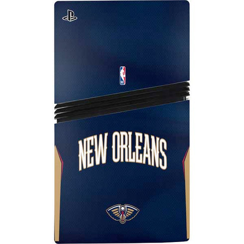 NBA New Orleans Pelicans Jersey PS5 Pro Disk Console Skin