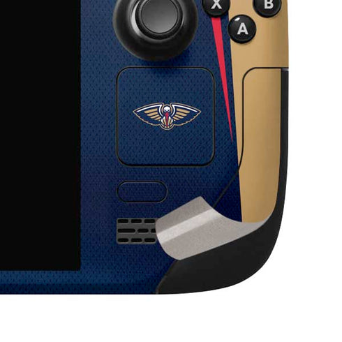 NBA New Orleans Pelicans Jersey Steam Deck Handheld Gaming Computer OLED Skin