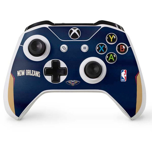 NBA New Orleans Pelicans Jersey Xbox One S Console and Controller Bundle Skin