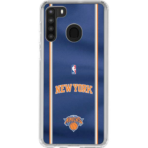 NBA New York Knicks Jersey Galaxy A21 Clear Case