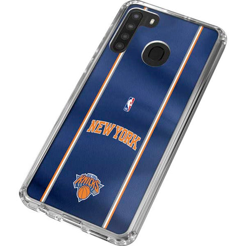 NBA New York Knicks Jersey Galaxy A21 Clear Case