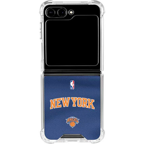 NBA New York Knicks Jersey Galaxy Z Flip6 Clear Case
