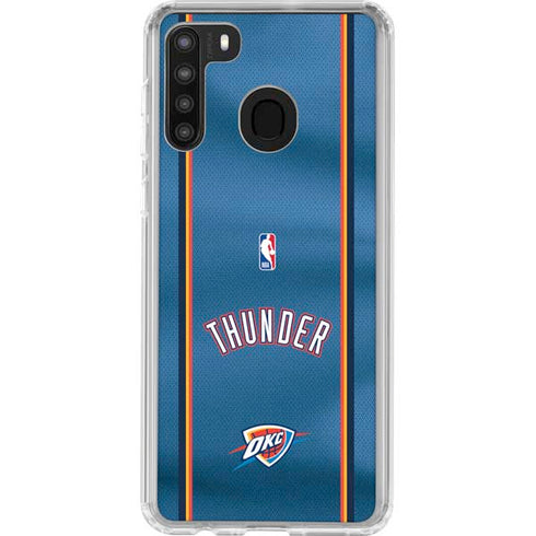 NBA Oklahoma City Thunder Jersey Galaxy A21 Clear Case