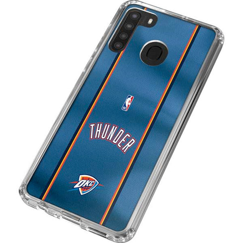 NBA Oklahoma City Thunder Jersey Galaxy A21 Clear Case