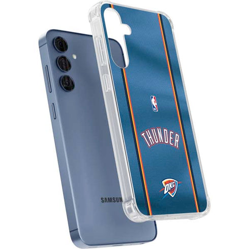 NBA Oklahoma City Thunder Jersey Galaxy A55 5G Clear Case