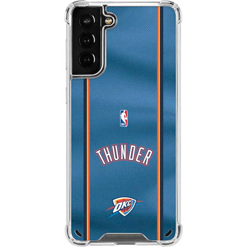 NBA Oklahoma City Thunder Jersey Galaxy S21 Plus 5G Clear Case
