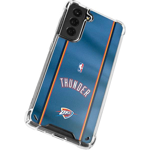 NBA Oklahoma City Thunder Jersey Galaxy S21 Plus 5G Clear Case