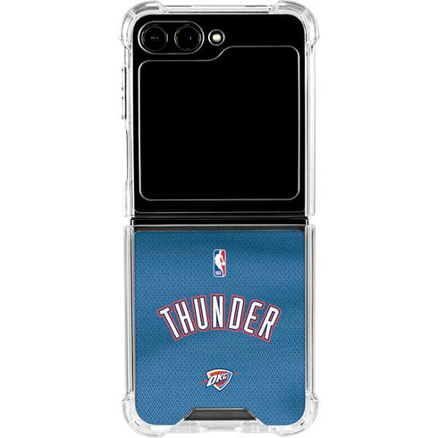 NBA Oklahoma City Thunder Jersey Galaxy Z Flip5 5G Clear Case