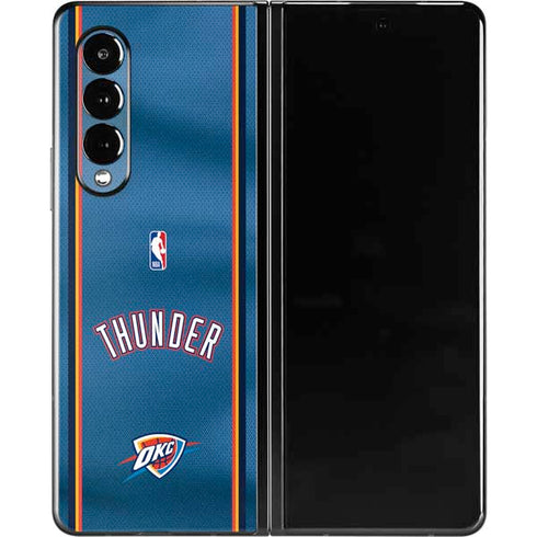 NBA Oklahoma City Thunder Jersey Galaxy Z Fold3 5G Skin
