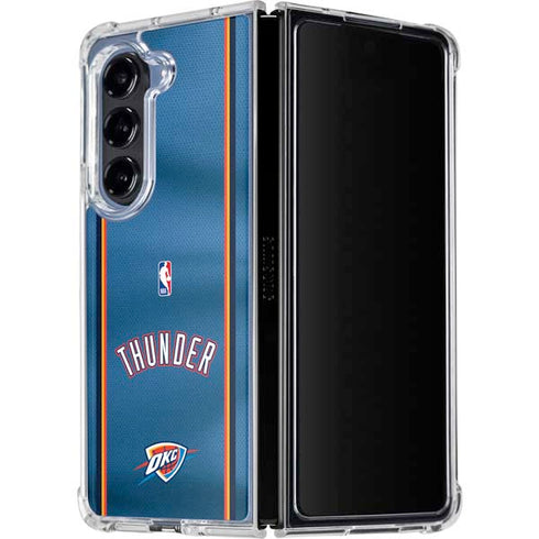 NBA Oklahoma City Thunder Jersey Galaxy Z Fold5 5G Clear Case