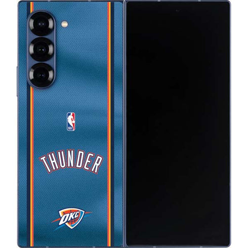 NBA Oklahoma City Thunder Jersey Galaxy Z Fold6 Skin