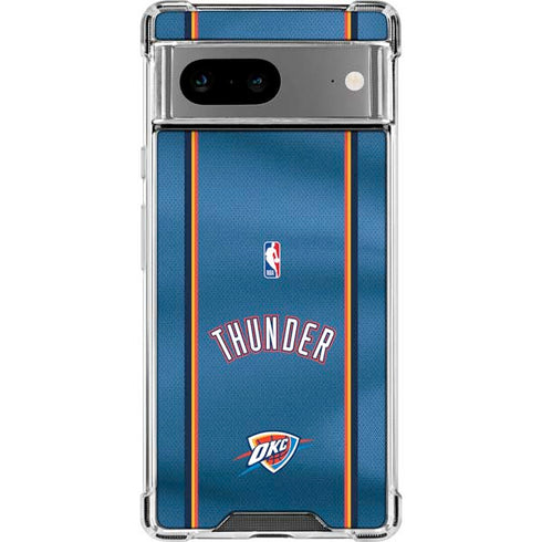NBA Oklahoma City Thunder Jersey Google Pixel 8a Clear Case