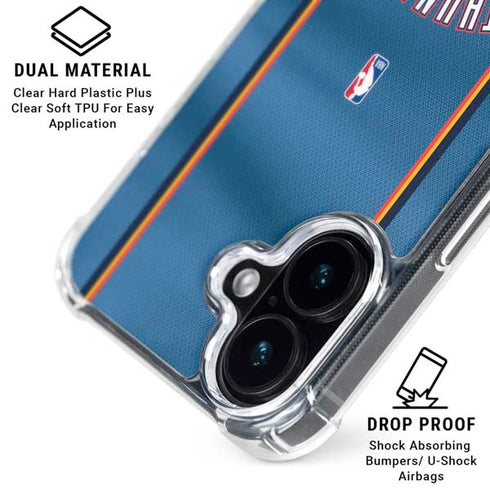 NBA Oklahoma City Thunder Jersey iPhone 16 Clear Case