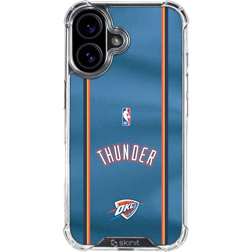 NBA Oklahoma City Thunder Jersey iPhone 16 Plus Clear Case