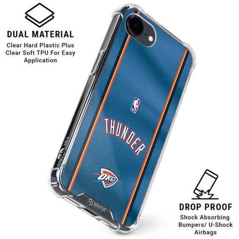 NBA Oklahoma City Thunder Jersey iPhone 16e Clear Case