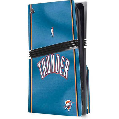NBA Oklahoma City Thunder Jersey PS5 Pro Disk Console Skin