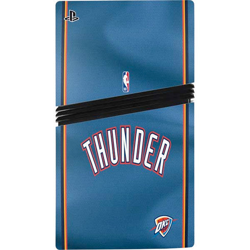 NBA Oklahoma City Thunder Jersey PS5 Pro Disk Console Skin