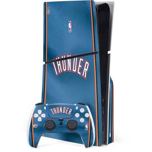 NBA Oklahoma City Thunder Jersey PS5 Slim Disk Bundle Skin